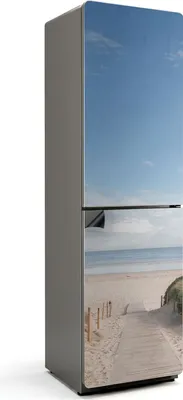 Produktbild von Der Weg zum Strand – Magnetische Kühlschrank Abdeckung – Dekorfolie magnetisch Küche – Kühlschrank Magnet Deko – selbstklebende Magnettafel – Magnetfolie für Kühlschranktür – 60x205 cm
