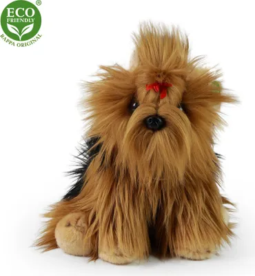 Produktbild von Sitzender Yorkshire-Hund aus Plsch, 30 cm, umweltfreundlich