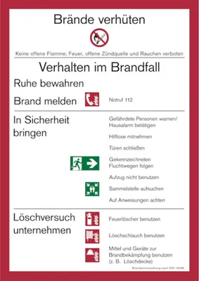 Produktbild von Dreifke® Aushang, Brandschutzordnung Teil A gem. DIN 14096 - Gebäude ohne Bra...