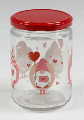 Produktbild von Einmachglas 500 ml mit X-Mas Nachbildung und Deckel – Nachbildungatives Vorratsglas in sortierten Weihnachtsdesigns, ideal zum Aufbewahren und Verschenken