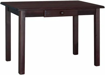 Imagen del producto de Mesa Silecomplaza, de madera maciza, 80x120 cm, color nogal, con cajón