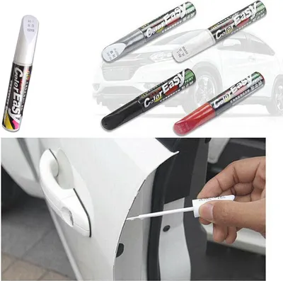 Produktbild von 2er set 12ml Lackreparaturstift Kfz Auto Kratzer Entferner Lackstift Universal DIY Touch Up Stifte Autolack Reparatur Stift Weiß Lackstifte