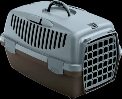 Immagine prodotto di Kerbl Gulliver 1 Transportbox (für Katzen, 48x32x31cm, blau/braun)