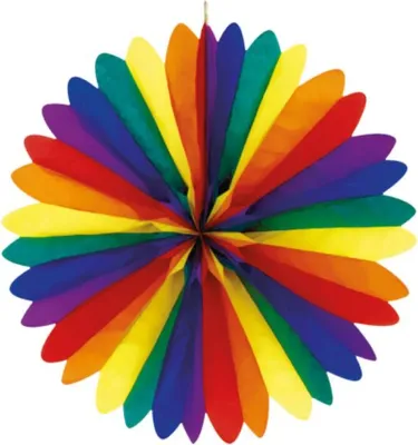 Produktbild von Dekofächer Regenbogen Papier 50 cm