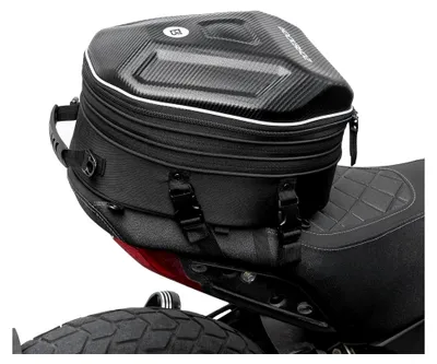 Produktbild von Wasserdichte Hecktasche für Motorräder 20-35L, Erweiterbare Gepäcktasche, Multifunktionale Motorradtasche, Reflektierende Sitztasche für Helme