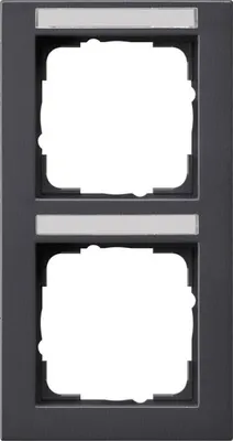 Produktbild von GIRA 110223 Abdeckrahmen 2fach senkrecht BSF E2 Anthrazit