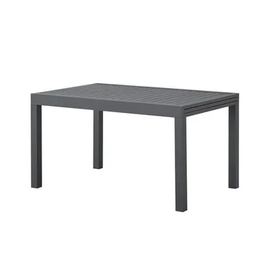 Produktbild von Ausziehbarer Gartentisch rechteckig, Aluminium, 6-10 Personen, 135-270 x 90 x 75 cm, Dunkelgrau