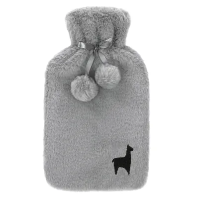 Produktbild von Nordstern Wärmflasche mit Weichem Bezug 1,8 L - Große Auslaufsichere Bettflasche mit weichem Plüsch Wärmflaschenbezug - Ideal für Erwachsene, Kinder