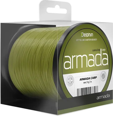 Produktbild von DELPHIN ARMANDA Carp, 600m, 0,26mm, 4.4kg / 9,7lbs, grün, Monofile Karpfen Angelschnur, 500623225