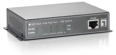 Productafbeelding van LevelOne GEP-0520 Switch 5x GE GEP-0520 61.6W 4xPoE+