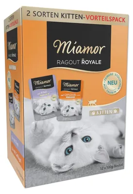 Image de Miamor - Ragout Royale Pouch Kitten Multipack 48x100g | 2 sortes de paquet avantage chaton