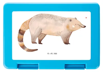 Produktbild von Mr. & Mrs. Panda Bento Box Nasenbaer - Weiß - Geschenk, Vorratsdose, Rüsselbär, Nasenbär, Brotbehälter, Bentobox, Nasenbären, Lunchbox, Lustige Sprüche, Vorratsbehälter