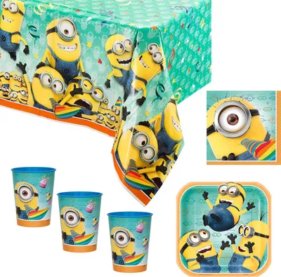 Produktbild von "Minions" Party Deko Set für Kindergeburtstag – Tischdeko oder Partyzubehör Größe: Set 1 - Tischdekoration