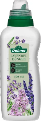 Produktbild von Dehner Lavendeldünger, hochwertiger Flüssigdünger, Dünger für Lavendel / Zierpflanzen, organischer NPK-Dünger, mit Spurennährstoffen, 500 ml, für ca. 50 l