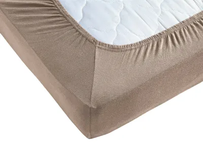 Produktbild von Jersey Spannbettlaken 140x200 - 160x200 cm Nougat Braun - 100% Baumwolle