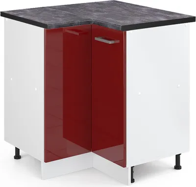 Produktbild von Eckunterschrank Vicco R-Line Rot Hochglanz 75.6 cm , AP Anthrazit, Model 45389