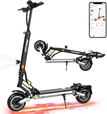 Image de HITWAY H6 Trottinette électrique avec pneus Tout Terrain gonflables 8,5 Pouces, Moteur 800W, Batterie 15,6Ah, Autonomie 70 km, Freins Avant et arrière