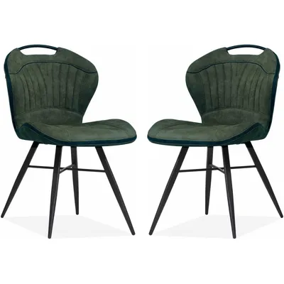Imagen del producto de Silla para comedor MX Sofa Esszimmerstuhl Splash Luxor - Color: Verde musgo (Juego de 2 sillas)