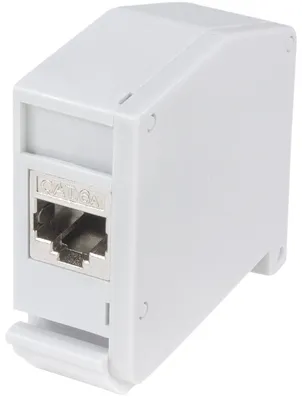 Produktbild von Logilink Hutschienenadapter m.Cat.6A-Kupplung,2xRJ45-Buchse