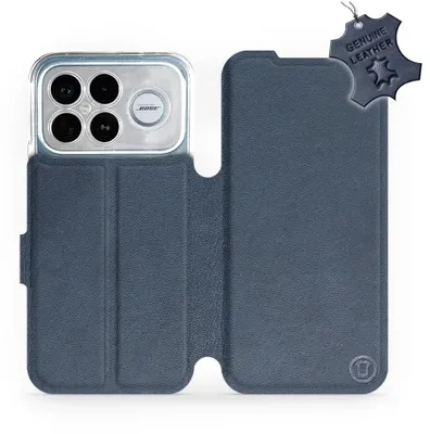 Produktbild von Echtleder Handyhülle für Xiaomi POCO F8 Ultra, Mobiwear Leather, Dunkelblau