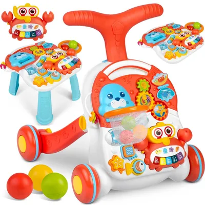 Produktbild von Schulkinderwagen 2 in 1 RK-810 weiß und rot