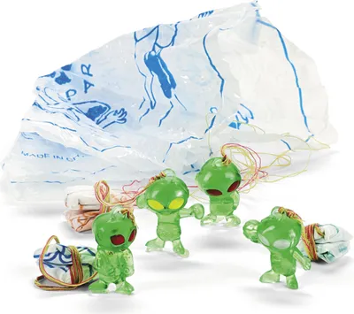 Produktbild von Mini Alien mit Fallschirm Geburtstagsparty Mitgebsel 12 Stück