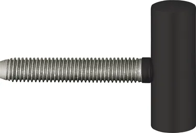 Image de Partie vantail V 0020 en 2 parties Acier noir profond, RAL 9005