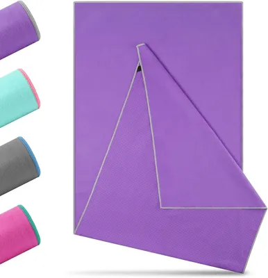 Imagen del producto de Toalla antideslizante para yoga, de 185 x 65 cm, ideal para yoga y pilates