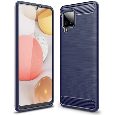 Produktbild von Carbon Flexible Cover TPU-Handyhlle fr Samsung Galaxy A42 5G, blau