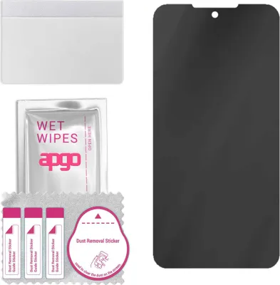 Produktbild von apgo Hybrid Privacy Schutzglas, Matt, kompatibel mit Doogee V31GT, Anti-Spy, toller Ersatz für Hartglas, kratzfester Displayschutzglas, Displayschutz, Full Glue