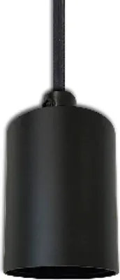 Produktbild von ISOLED E27 Fassung schwarz mit schwarzem Kabel 160cm