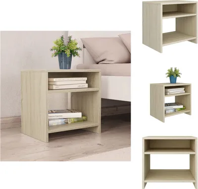 Produktbild von vidaXL Nachttisch Sonoma Eiche 40x30x40 cm Holzwerkstoff -  Nachttische