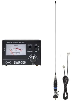 Immagine prodotto di Antenne CB PNI S9, 120 cm, con sistema a farfalla, cavo RG58 da 4 metri e riflettore PNI SWR-300