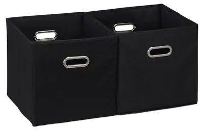 Aufbewahrungskorb Set 2er-Pack, faltbar, 32x33x33 cm, schwarz