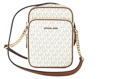 Produktbild von Michael Kors Jet Set Travel Signature PVC Medium Logo Chain Crossbody Flight Bag