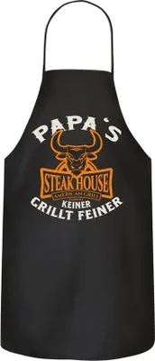 Produktbild von Grillschürze, Kochschürze, Küchenschürze, Papas Steakhouse, Rahmenlos® 2996