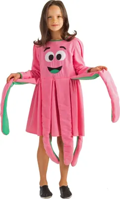 Octopus Kostüm Krake pink für Kinder Gr. 116-128 Kleid Tierkostüm Meer Ozean Meerestier Fasching Karneval Mottoparty Kinderfasching
