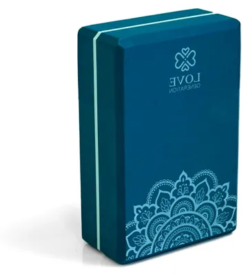 Produktbild von Yoga Block - High Density Eva - für Yoga, Fitness, Pilates und Stretching (Blau)