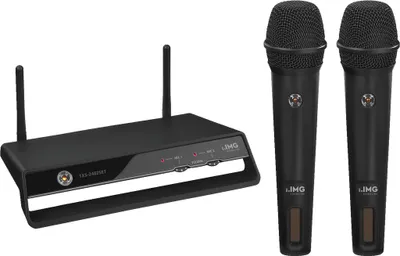Produktbild von IMG STAGELINE TXS-2402SET Digitales, drahtloses 2-Kanal-PLL-Mikrofonsystem, 2,4 GHz