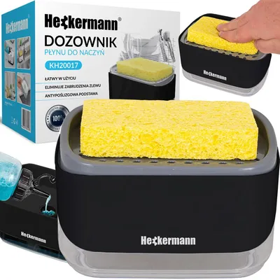 Zdjęcie produktu dla Kuchenny dozownik płynu Heckermann KH20017 Czarny
