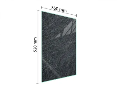 Produktbild von Glasschneidebrett 35x52 schiefer