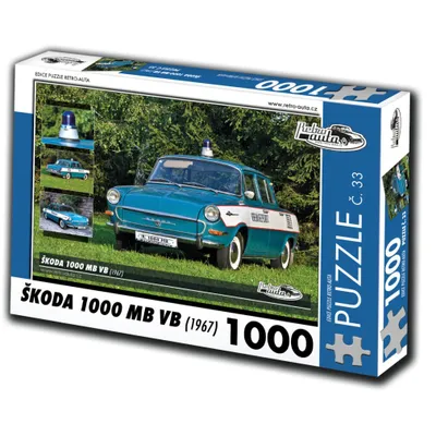 Obrázok produktu pre Puzzle č. 33 - ŠKODA 1000 MB VB (1967) 1000 dielikov