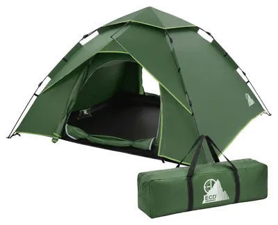Produktbild von ECD Germany Pop Up Zelt wasserdicht für 4 Personen Camping Zelt Outdoor Wurfzelt winddicht Kuppelzelt leichtes Familienzelt für Strand Festival Grün