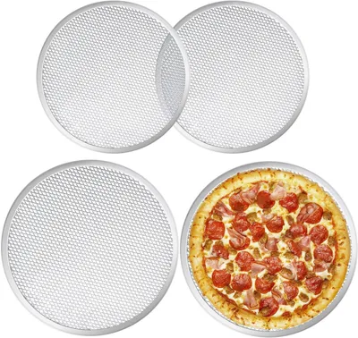Produktbild von 4 x Pizzagitter Abkühlgitter Auftaugitter Kuchengitter Aluminium °483mm