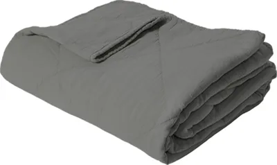 Produktbild von Decke Überwurf 100% Baumwolle 140 x 200 cm Skandinavisch Dunkelgrau