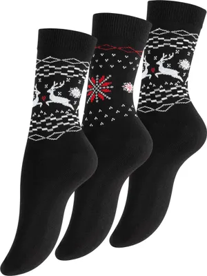 Produktbild von Yenita® Socken 6 Paar mit Norwegermuster 35-38