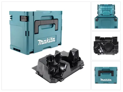 Obrázek produktu pro Plastový kufr Makita MAKPAC 3 ( 821551-8 ) + vložka pro úhlovou brusku DGA 511 513 517 ( 839252-4 ).