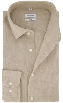 Produktbild von Leinenhemd Seidensticker beige Slim Fit