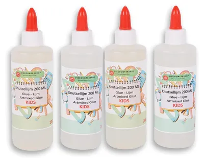 Imagen del producto de Schullim Set, transparente, 4 x 200 ml, para manualidades