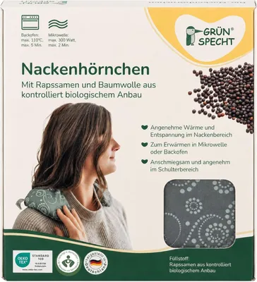 Productafbeelding van Organisch halskussen, grijs-mintgroen
